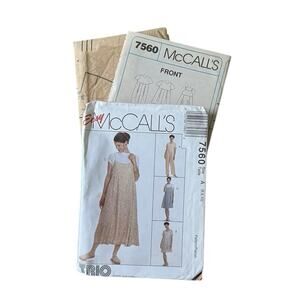 McCall's 7560 Uncut Sewing Pattern Misses Maternity Dress Size A 6 8 10 Jumpsuit
